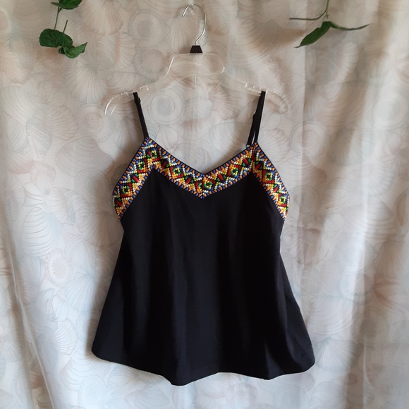 Tops - Embroidered Boho Tank
